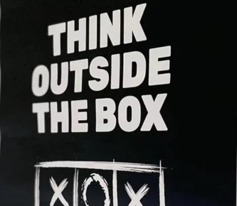 Text with think outside the box