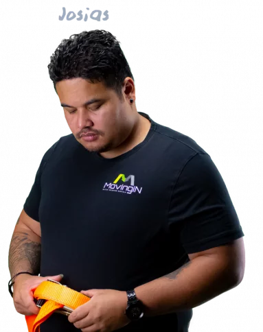 Josias holding an orange band