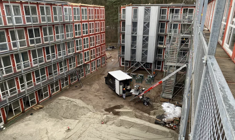 A construction site for student housing